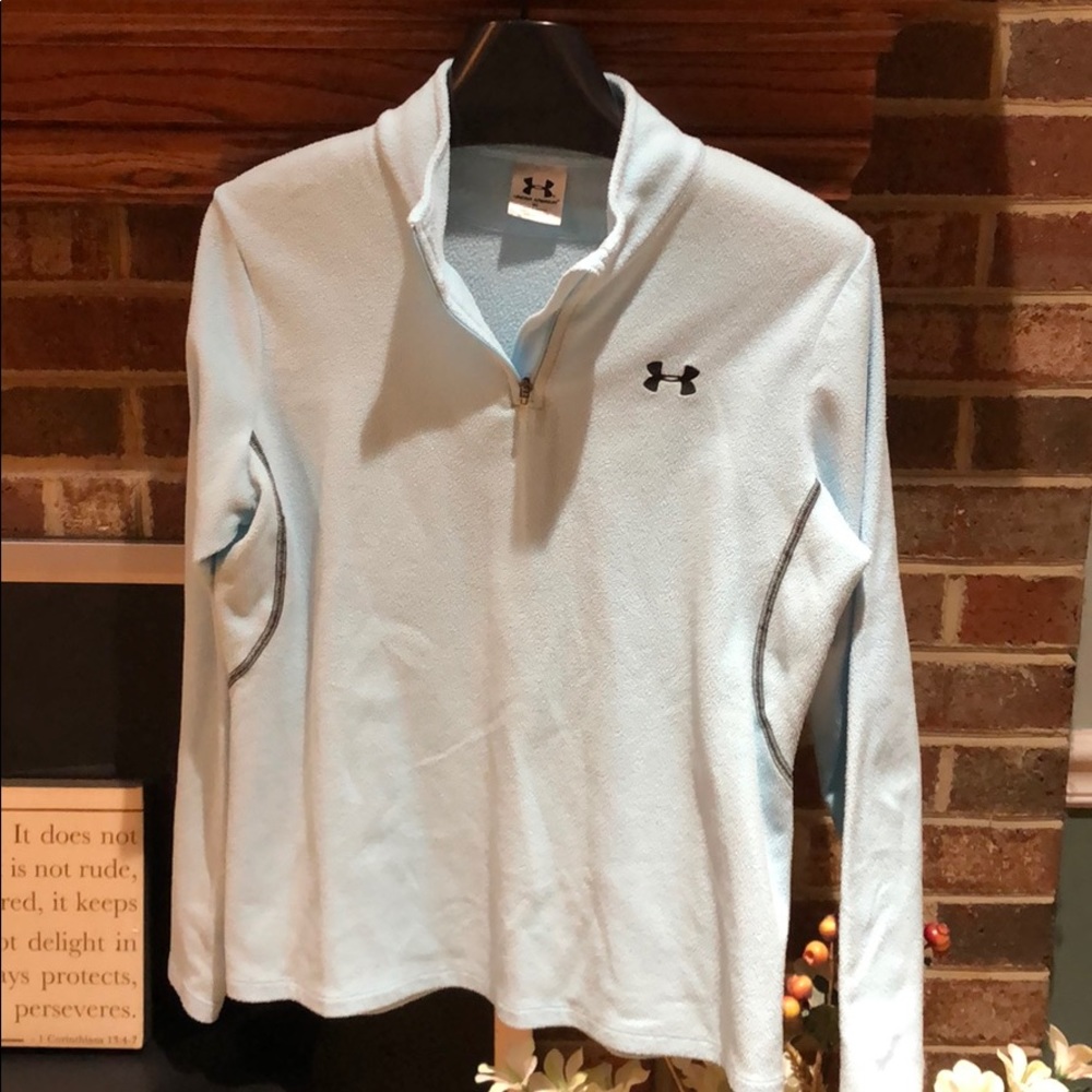 UA light blue 1/4 zip